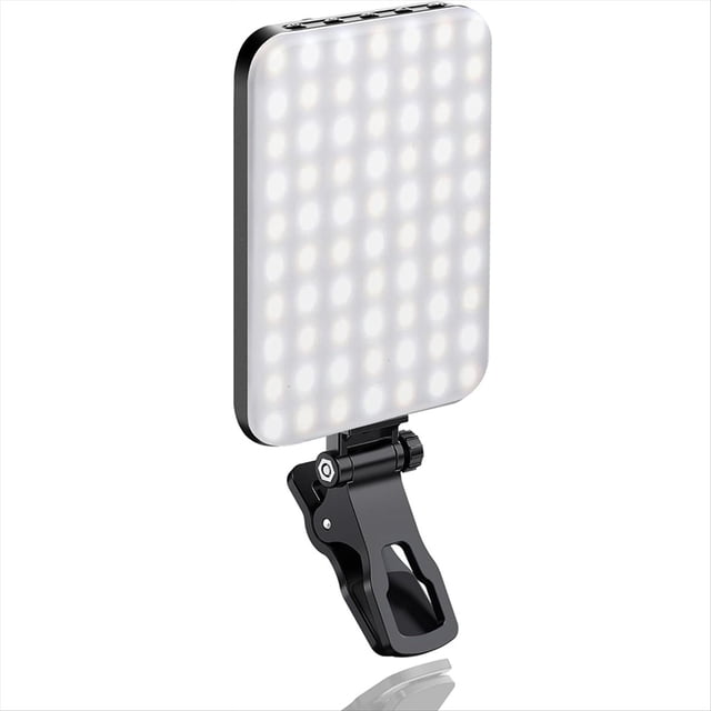 Luz para Selfies, 60 LED, 2200 MAh, Recargable, Luz de Relleno para Celular, 7 Modos, Luz Portátil con Clip para Teléfono, Tableta y Computadora Portátil.