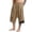 Coffee, variant on Men's Japanese Style Pants, Traditional Kimono Inspired Wide Leg Trousers, Asian Linen Cropped Pants for Summer, Loose Comfortable Lounge Or Cultural Wear, Unique Fashion