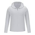 thumbnail image 4 of BADHUB Men's Sun Protection Hooded Jacket Outdoor Pocket Zipper Long Sleeve Running Fitness Breathable Mesh Shirts Gray, 4 of 7