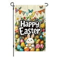 thumbnail image 2 of Decoraciones de Pascua, adornos de Pascua, regalos de Pascua, bandera de jardín de Pascua, ambiente de festival de primavera, decoración para exteriores, caricatura de huevos de conejito, bandera colg, 2 of 6