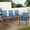 Four Blue chairs, variant on SUNCROWN 5-Piece Outdoor Patio Dining Set with Metal Steel Square Table with 1.57" Umbrella Hole, Textilene Chairs for 4-Person, Blue
