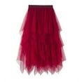thumbnail image 2 of Gureui Women's Sheer Tutu Skirt Tulle Mesh Layered Midi Skirt, 2 of 8