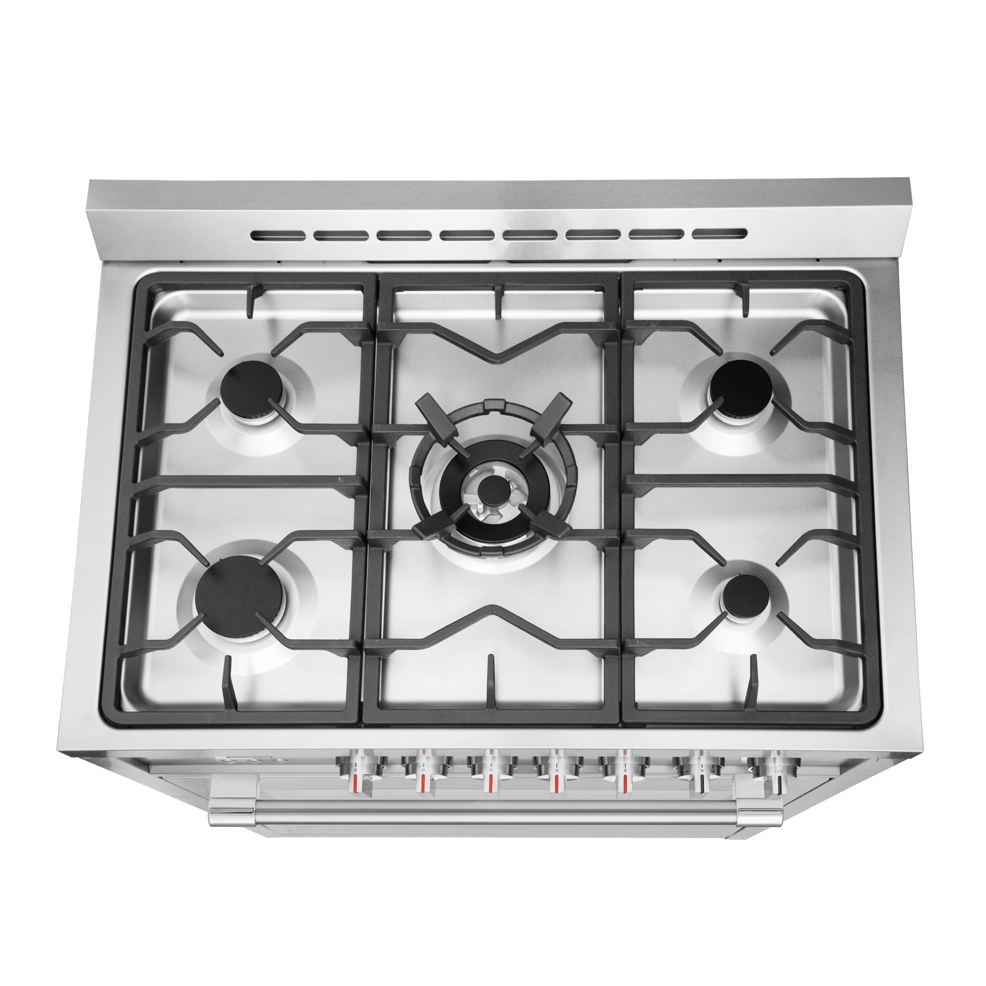 36 in. 3.8 cu. ft. Single Oven Gas Range with 5 Burner Cooktop and Smooth Grip Handle in Stainless Steel