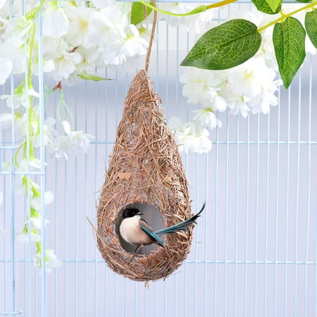 Bird Nest Hanging Bird Nest Cage for Parakeets and Budgerigars (8.46X3.15X3.15Inch)