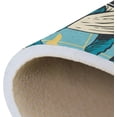 thumbnail image 7 of SKYSONIC 72x48in Retro Whale Anchor Area Rug, World Map Blue Non-Slip Floor Carpet for Indoor Living Dining Room and Bedroom Area, 7 of 7