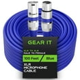 thumbnail image 1 of LAICAIW XLR to XLR Microphone Cable (100 Feet, 1 Pack) XLR Male to Female Mic Cable 3-Pin Balanced Shielded XLR Cable for Mic Mixer, Recording Studio, Podcast-Blue, 100Ft, 1 Pack, 1 of 7
