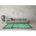 thumbnail image 3 of Ahgly Company Indoor Rectangle Persian Turquoise Blue Traditional Area Rugs, 5' x 7', 3 of 4