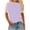 Purple, variant on Miluxas Women's Short Raglan Sleeve T-Shirts Casual Color Block Tops Green S(S)