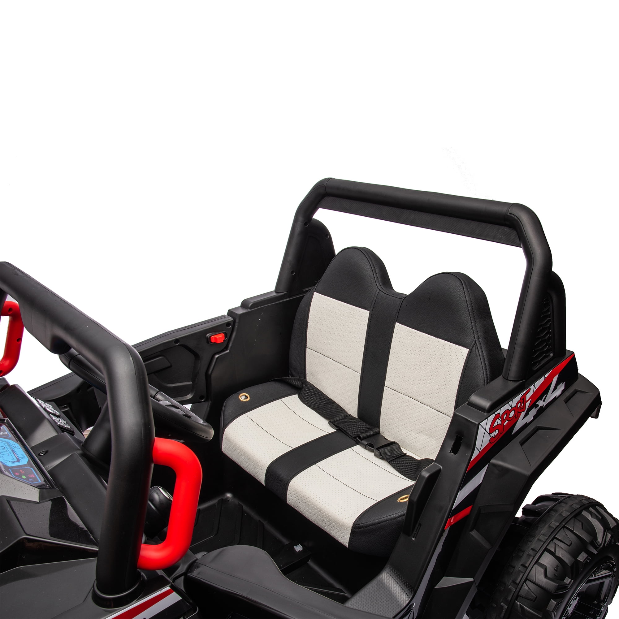 CIPACHO 12V Kids Ride On Truck with Remote Control, Electric Buggy Car Toys Off-Road UTV Vehicle, 4 Shock Absorbers, Black
