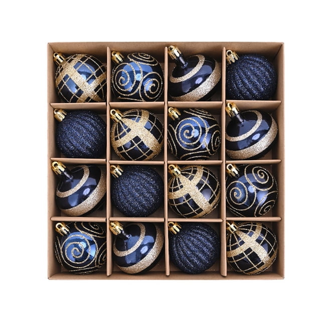 Xihbxyly Bolas Navideñas Irrompibles, Juego de 16 Piezas, Diseño Galvanizado Multicolor, Decoración Navideña, Fáciles de Colgar, Aptas para Mascotas, Perfectas para El Árbol de Navidad, Tamaño 6 X 6
