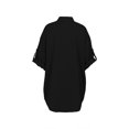 thumbnail image 3 of Plus Size 2024 Summer New Women‘s V-Neck Solid Color Single Row Button Dress Short Sleeve Comfortable Peplum Summer Best Choice QZX, 3 of 6