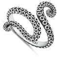 thumbnail image 4 of Oxidized Octopus Tentacles Ring .925 Sterling Silver Band Jewelry Female Male Unisex Size 9, 4 of 4