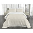 thumbnail image 3 of Ambesonne Damask Quilted Bedspread Set 3 Pcs, Classical Retro Nature, Queen Size, Cream Tan, 3 of 5