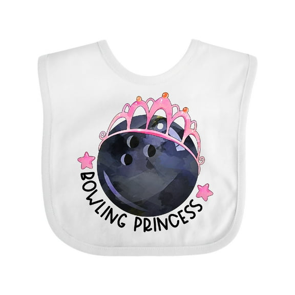 Inktastic Bowling Princess Tiara Girls Baby Bib