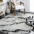 thumbnail image 2 of SAFAVIEH Tulum Liz Abstract Area Rug, 6'7" x 6'7" Square, Ivory/Black, 2 of 7