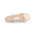 thumbnail image 4 of BLISSFUL STEP Women's Clear Slide Stiletto Heels Open Toe Slip On Sandals Gold 7, 4 of 7