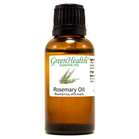Rosemary Essential Oil - 1 fl oz (30 ml) Glass Bottle w/ Euro Dropper - 100% Pure Essential Oil by GreenHealth