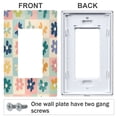 thumbnail image 3 of Yayeee Rocker Switch Wall Plate 1-Gang 4.6"x2.9" Home Decorative Outlet Cover, Green Floral, 3 of 6