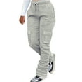 thumbnail image 2 of Athletic Joggers for Juniors Casual Sweatpants High Waisted Gym Workout Trouser with Pockets, 2 of 6