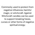 thumbnail image 2 of 7 Day Candle Against Witchcraft - Alleged Contra Trabajo Negro Black Glass Jar Candle, 2 of 4