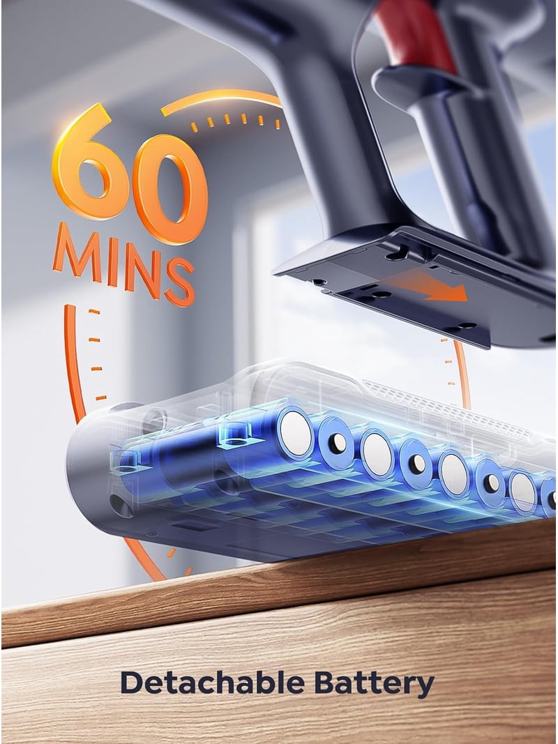 INTETURE, Cordless Vacuum Cleaner, 550W 45KPA, Self-Standing Green