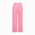 thumbnail image 4 of TOWED22 Girls Sweatpants Front Seam Drawstring High Waist Wide Leg Sweat Pants Baggy Causal Kids High Waisted(Pink,5-6 Y), 4 of 5
