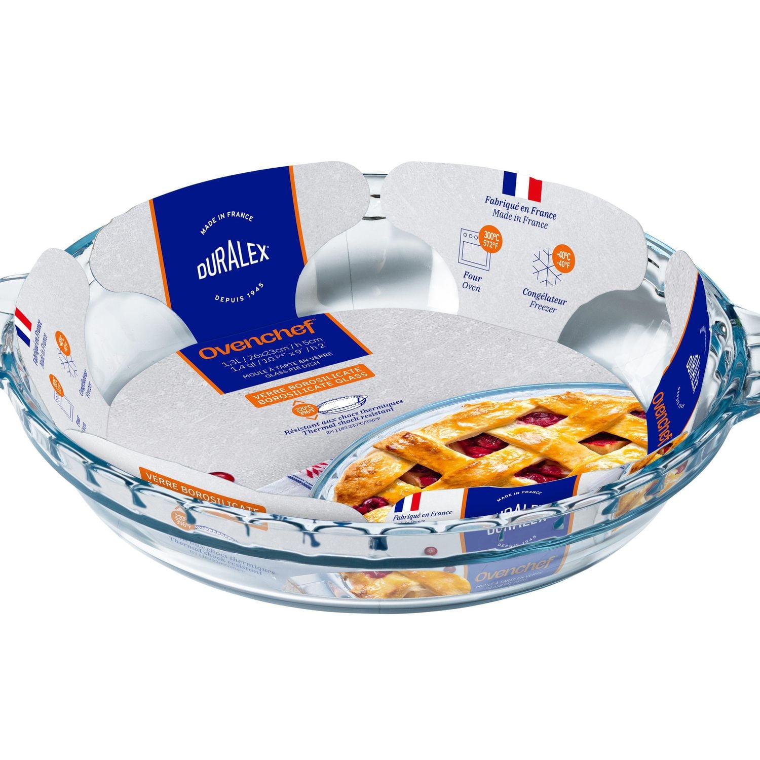 Duralex Ovenchef Plat à tarte 26 x 23 cm