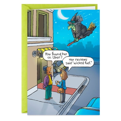 Wicked Fast Witch Funny Halloween Card Wicked Fast Witch Funny Halloween Card