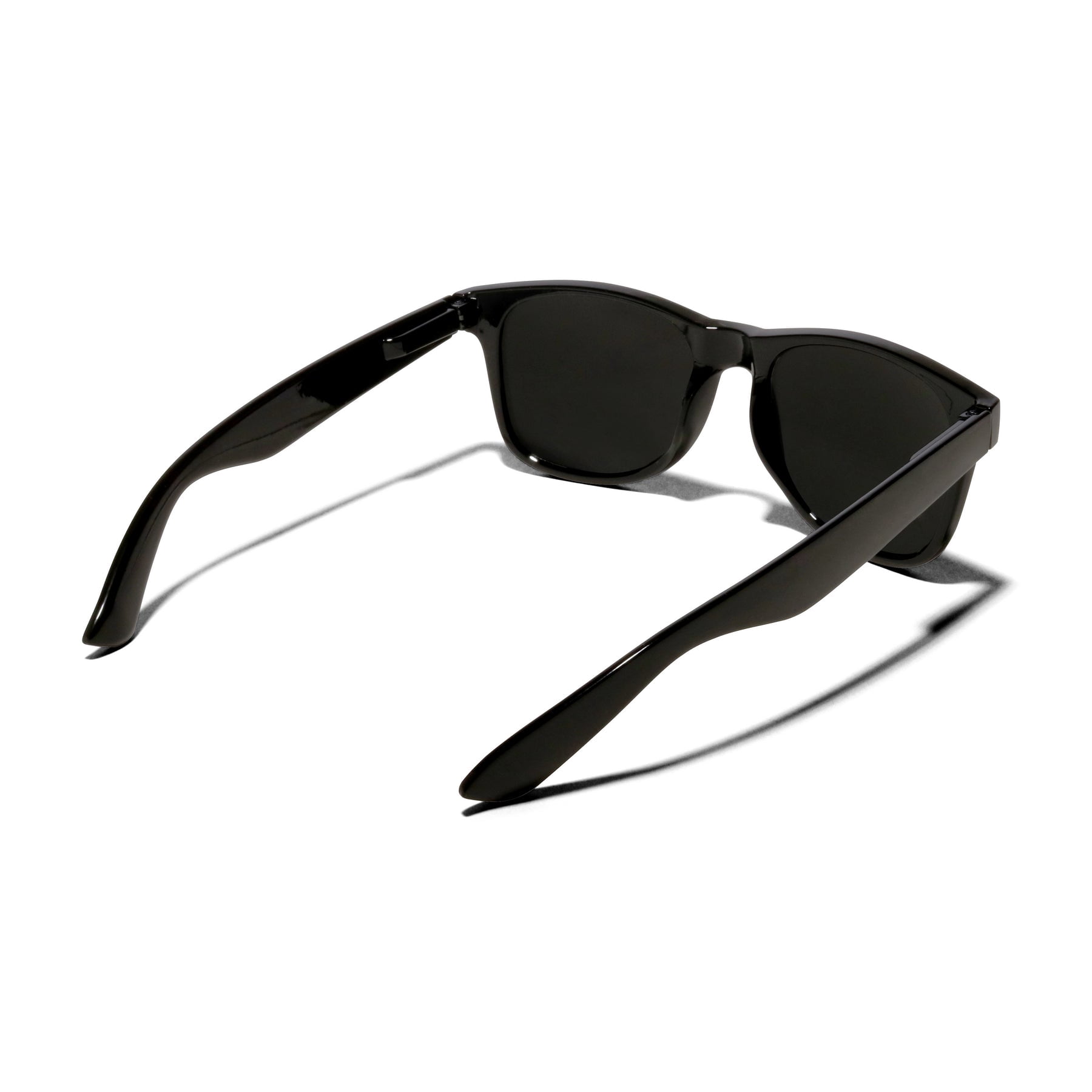 NICK Super Dark UV400 Sunglasses for Men & Women – Glossy Black Round Frame, Migraine & Light Sensitivity Relief, Polycarbonate Lightweight Design with Spring Hinges