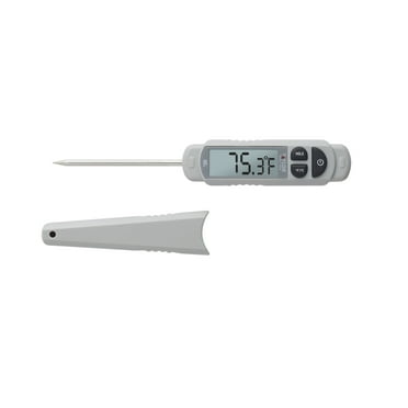 Taylor Compact .08 lbs Waterproof Digital Pen Meat Thermometer with Cover Gray