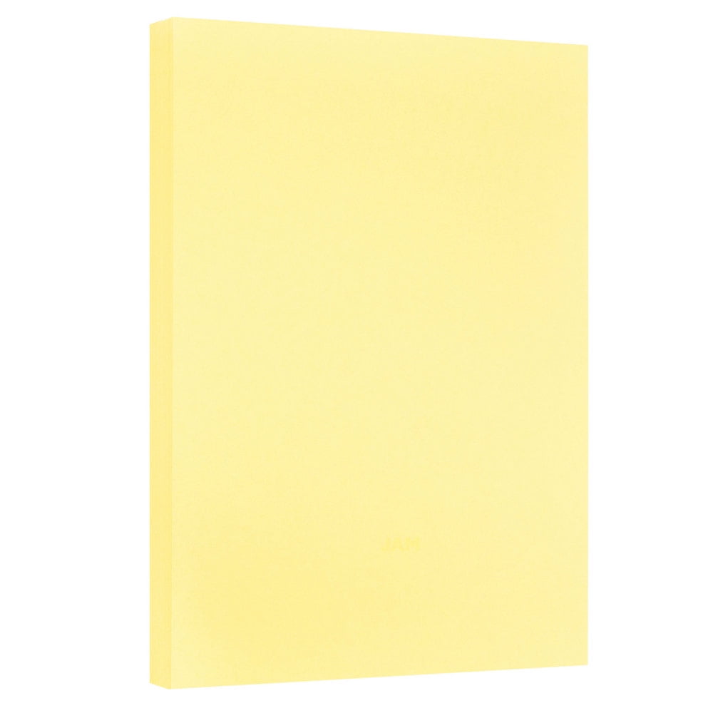 JAM Vellum Bristol Cardstock, 11x17, 50/Pack, 110lb Canary Yellow