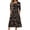 Dark Gray, variant on Wutalume Dresses for Women 2026 Crewneck - 3/4 Sleeve Casual Flowy A-Line Midi with Pockets Boho Vintage, Beach Vacation ,Green M