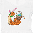 thumbnail image 4 of Inktastic Easter Cute Snake with Basket and Bunny Ears Girls Baby Dress, 4 of 5