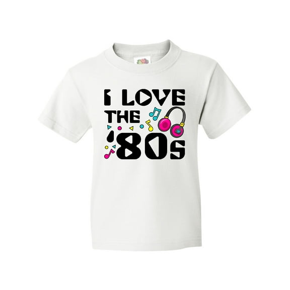 Inktastic I Love the '80s-musical Notes Youth T-Shirt