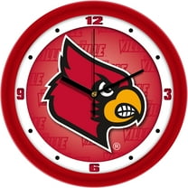 Louisville Cardinals 11.5'' Suntime Premium Glass Face Dimension Wall Clock
