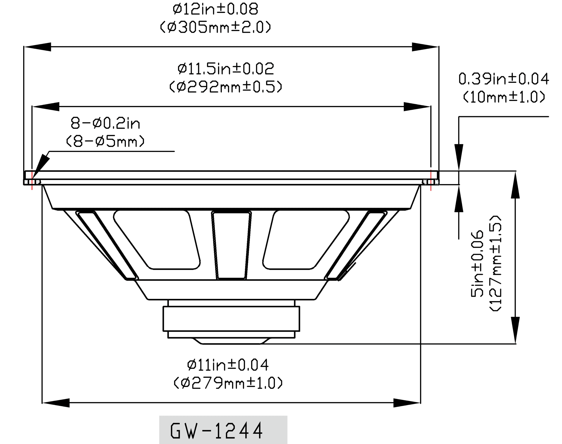 4 Goldwood Sound GW-1244 Rubber Surround 12" Woofers 290 Watts each 4ohm Replacement Speakers