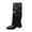Black, variant on Knee High Boots Women Versatile Chunky Heel Thick-Soled Solid Color Casual Fall Winter Trendy Comfortable Wide Calf Boots