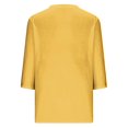 thumbnail image 5 of Aboser Women's Crossover V Neck T-Shirts Plus Size 3/4 Sleeve Tunic Tops Comfy Solid Color Tshirts Loose Fit Casual Blouses Dressy Three Quarter Length Sleeves Pullover, 5 of 6