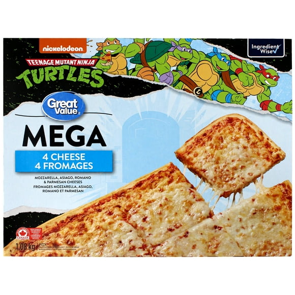 Great Value Mega 4 Cheese Pizza, 1.08 kg