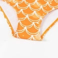 thumbnail image 5 of Tails for Girls 10-12 Years Old Swimwear Rainbow Bikini Tops Shorts Tail 3PC Set Bathing Suit for Summer Beach Orange 13-14 Years, 5 of 6