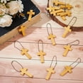 thumbnail image 2 of 1set 60 Sets Charm Mini Wood Pendant Crucifix Charms Punk Easter Charms Decoratio Hanging Ornament Bulk Wooden Keychains Gift Cards for DIY Necklace Bracelet Jewelry Making, 2 of 5