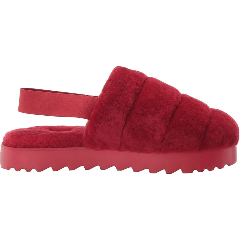 UGG Womens Super Fluff Slipper 9 Ribbon Red Walmart