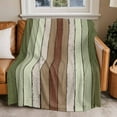 thumbnail image 4 of Sage Green Farmhouse Striped Throw Blankets, Vintage Wood Texture Mottled Soft Fleece Blanket Decorative for Home Sofa Couch Chair Living Bedroom, 40x50 inches,, 4 of 8
