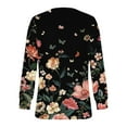 thumbnail image 5 of Enjoytime Womens Fall Winter Tops Casual Fashion Women Casual Long Sleeve Flower Print Round Neck Loose T-Shirt Blouse Gifts for Women, 5 of 5