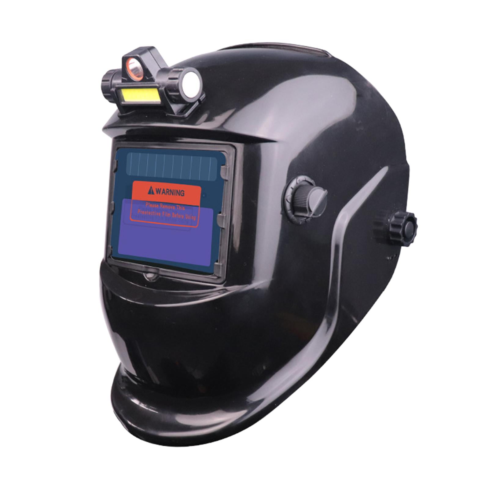 Fzaqwen Auto Darkening Welding Helmet with Headlights, Enlarge The Screen to Protect The