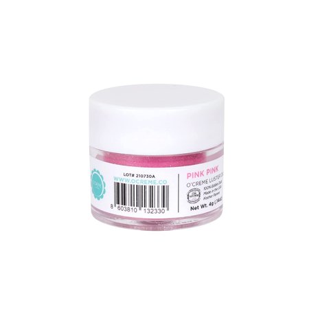 O Creme Luster Dust  Food-Grade Edible Pink-Pink Dust Cake Decorations: 4 Grams Baking Decorating For Cookie  Fondant  Icing  Petal  Flower  Cupcake and Cake Pop