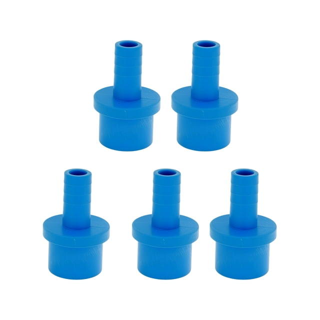 Conector de Tubería Recta de Espiga de Plástico 1"x0.5" Azul 5 Pcs