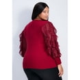 thumbnail image 2 of Avenue Women's Plus Size Frill Sleeve Sweater, 2 of 2