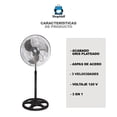thumbnail image 3 of Ventilador 3 En 1 Negro Con 3 Aspas Metal 18¨ De Diámetro Shop Mall VENTI-3EN1, 3 of 5