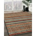 thumbnail image 2 of Ahgly Company Indoor Round Abstract Brown Red Abstract Area Rugs, 3' Round, 2 of 6